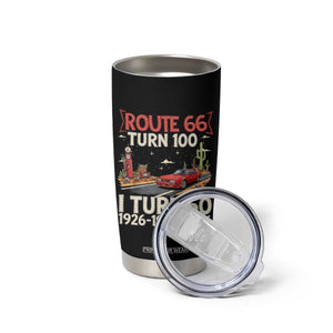 Highway 66 Turn 100 I Turn 50 Tumbler Cup Vintage 1976 Road Sign Classic Muscle Car Lover 50 Year Old Gift TS14 Print Your Wear