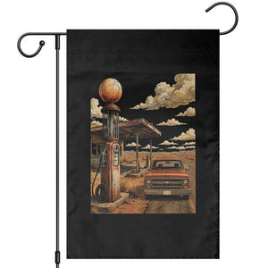 Highway 66 Classic Gas Pump Desert Classic Pickup Truck Car Lover Garden Flag TS14 Black Print Your Wear