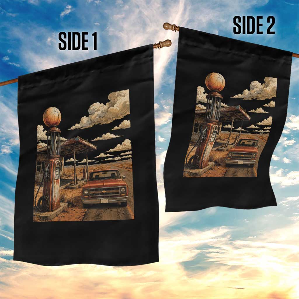 Highway 66 Classic Gas Pump Desert Classic Pickup Truck Car Lover Garden Flag TS14 Print Your Wear