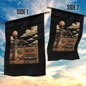 Highway 66 Classic Gas Pump Desert Classic Pickup Truck Car Lover Garden Flag TS14 Print Your Wear