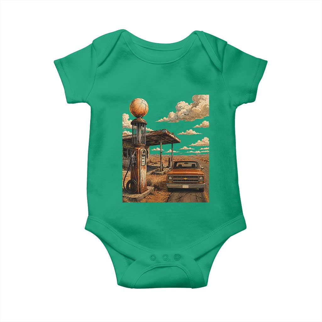 Highway 66 Classic Gas Pump Desert Classic Pickup Truck Car Lover Baby Onesie TS14 Irish Green Print Your Wear