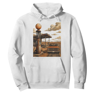 Highway 66 Classic Gas Pump Desert Classic Pickup Truck Car Lover Hoodie TS14 White Print Your Wear