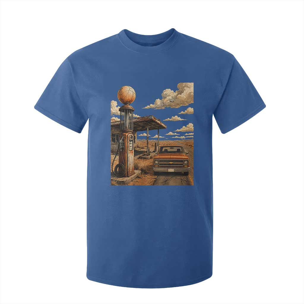 Highway 66 Classic Gas Pump Desert Classic Pickup Truck Car Lover T Shirt For Kid TS14 Royal Blue Print Your Wear