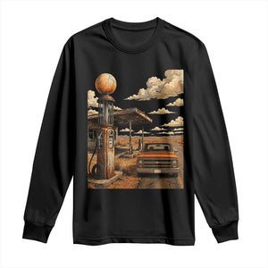 Highway 66 Classic Gas Pump Desert Classic Pickup Truck Car Lover Long Sleeve Shirt TS14 Black Print Your Wear