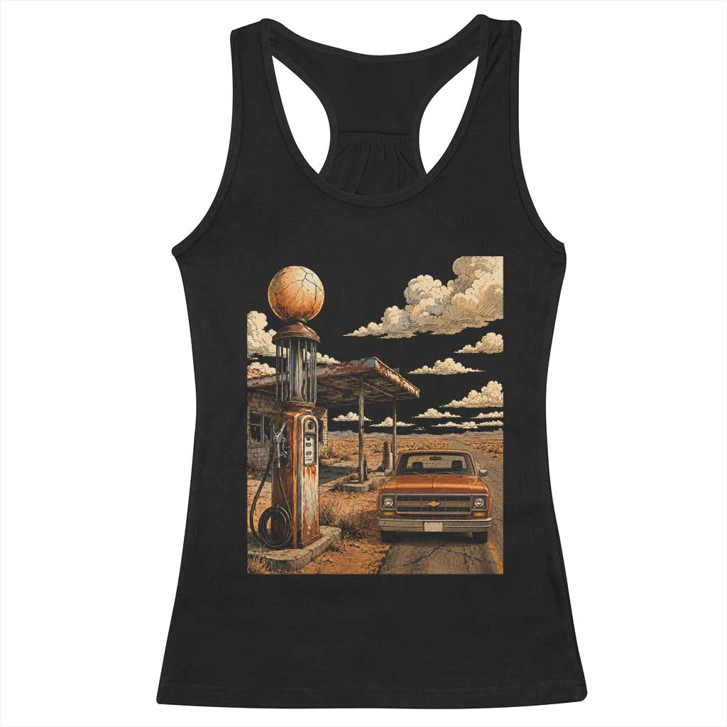 Route Highway 66 Classic Gas Pump Desert Classic Pickup Truck Car Lover Racerback Tank Top TS14 Black Print Your Wear