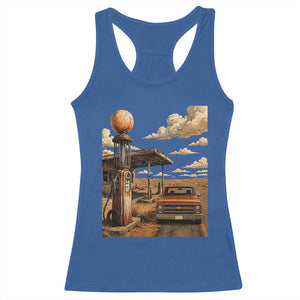 Highway 66 Classic Gas Pump Desert Classic Pickup Truck Car Lover Racerback Tank Top TS14 Royal Blue Print Your Wear
