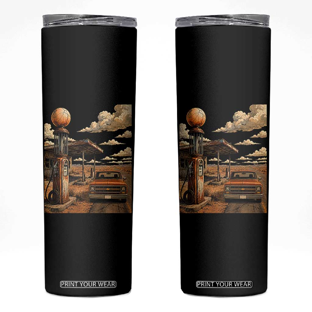 Route Highway 66 Classic Gas Pump Desert Classic Pickup Truck Car Lover Skinny Tumbler TS14 Black Print Your Wear