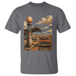 Highway 66 Classic Gas Pump Desert Classic Pickup Truck Car Lover T Shirt TS14 Charcoal Print Your Wear