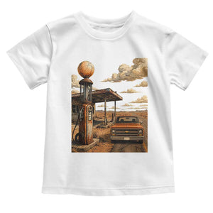 Highway 66 Classic Gas Pump Desert Classic Pickup Truck Car Lover Toddler T Shirt TS14 White Print Your Wear