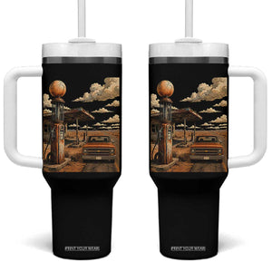 Highway 66 Classic Gas Pump Desert Classic Pickup Truck Car Lover Tumbler With Handle TS14 One Size: 40 oz Black Print Your Wear