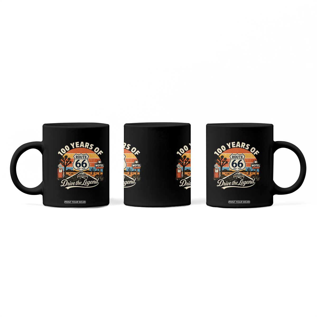 Vintage Highway 66 100th Anniversary 2026 Americana Road Trip Souvenir Coffee Mug TS14 Print Your Wear