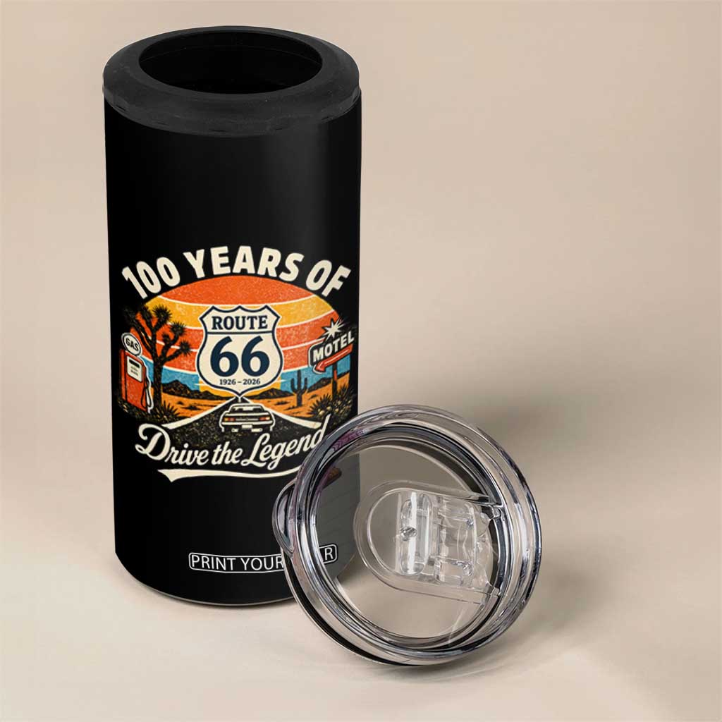 Vintage Highway 66 100th Anniversary 2026 Americana Road Trip Souvenir 4 in 1 Can Cooler Tumbler TS14 Print Your Wear