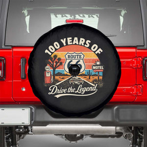 Vintage Highway 66 100th Anniversary 2026 Americana Road Trip Souvenir Spare Tire Cover TS14 Black Print Your Wear