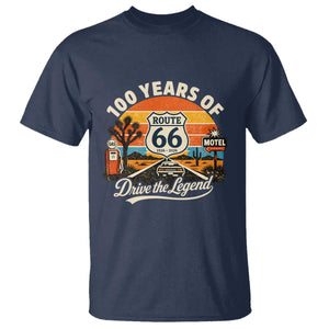 Vintage Highway 66 100th Anniversary 2026 Americana Road Trip Souvenir T Shirt TS14 Navy Print Your Wear