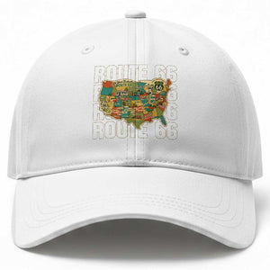 Highway 66 Travel Map 100th Anniversary 1926-2026 Baseball Cap Vintage Americana Centennial Road Trip Souvenir