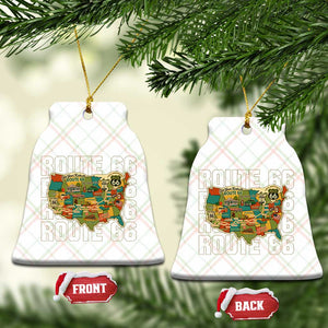 Highway 66 Travel Map 100th Anniversary 1926-2026 Ceramic Ornament Vintage Americana Centennial Road Trip Souvenir