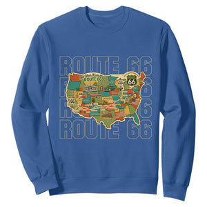 Highway 66 Travel Map 100th Anniversary 1926-2026 Sweatshirt Vintage Americana Centennial Road Trip Souvenir