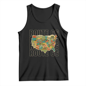 Highway 66 Travel Map 100th Anniversary 1926-2026 Tank Top Vintage Americana Centennial Road Trip Souvenir