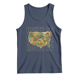 Highway 66 Travel Map 100th Anniversary 1926-2026 Tank Top Vintage Americana Centennial Road Trip Souvenir