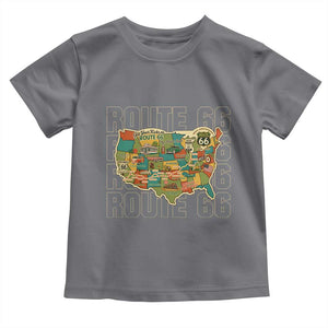 Highway 66 Travel Map 100th Anniversary 1926-2026 Toddler T Shirt Vintage Americana Centennial Road Trip Souvenir