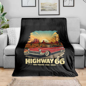 Vintage Highway 66 100th Anniversary Souvenir Throw Blanket TS14 Print Your Wear