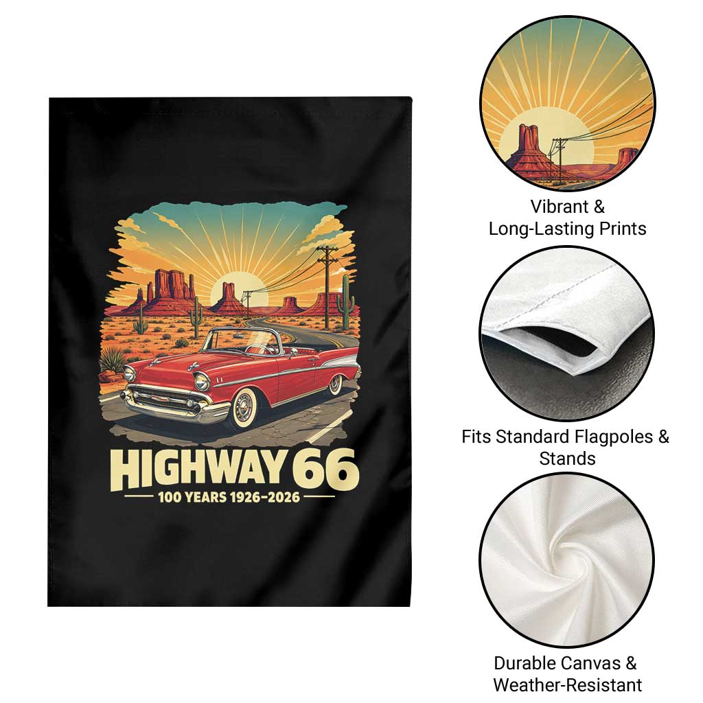 Vintage Highway 66 100th Anniversary Souvenir Garden Flag TS14 Print Your Wear