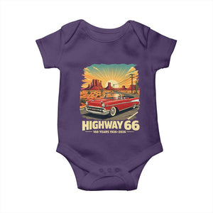 Vintage Highway 66 100th Anniversary Souvenir Baby Onesie TS14 Purple Print Your Wear