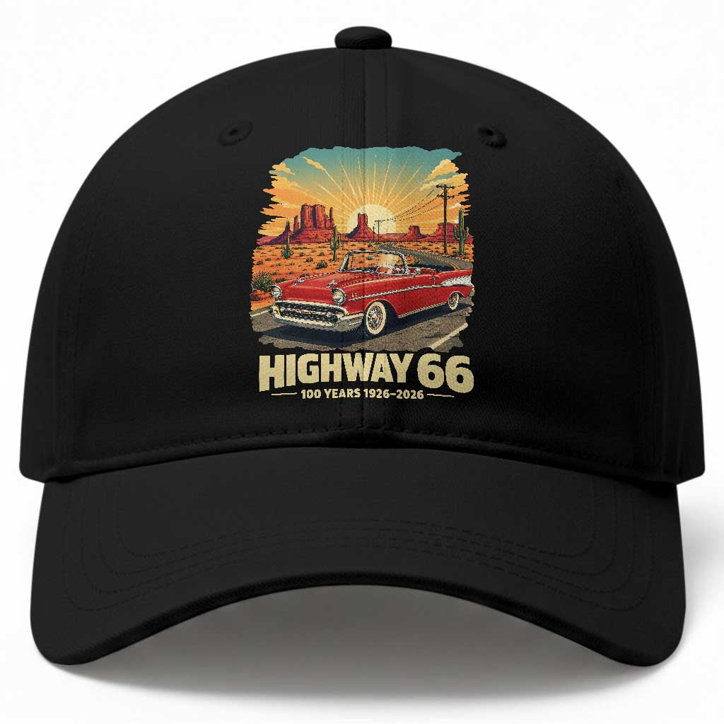 Vintage Route Highway 66 100th Anniversary Souvenir Baseball Cap TS14 Print Your Wear
