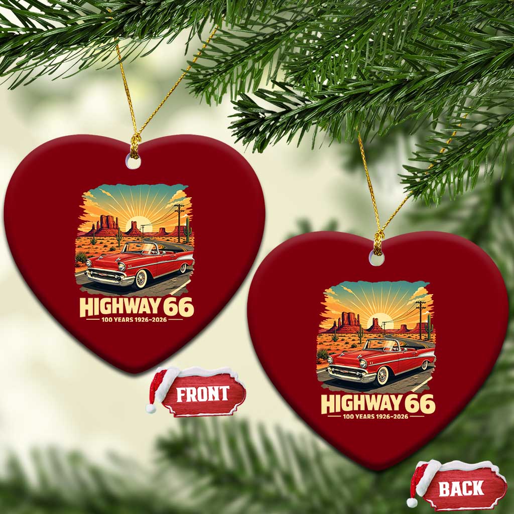 Vintage Highway 66 100th Anniversary Souvenir Ceramic Ornament TS14 Print Your Wear