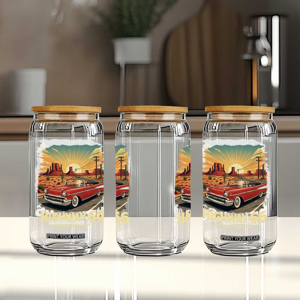 Vintage Highway 66 100th Anniversary Souvenir Glass Can TS14 Print Your Wear