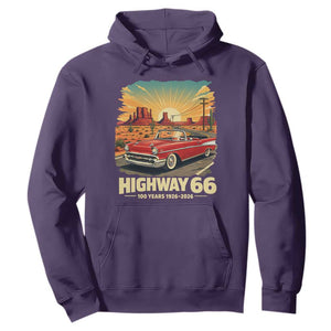 Vintage Highway 66 100th Anniversary Souvenir Hoodie TS14 Purple Print Your Wear