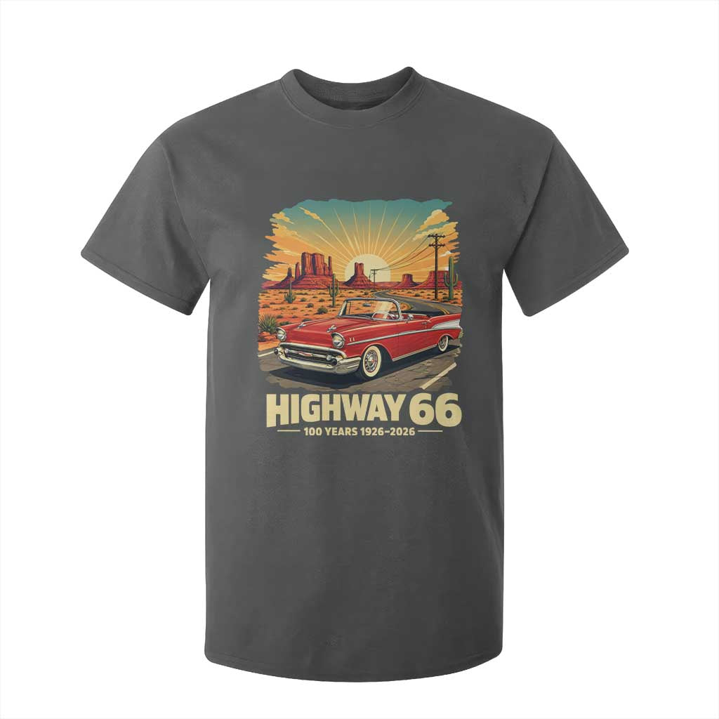 Vintage Highway 66 100th Anniversary Souvenir T Shirt For Kid TS14 Dark Heather Print Your Wear