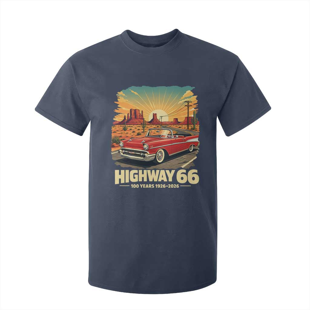Vintage Highway 66 100th Anniversary Souvenir T Shirt For Kid TS14 Navy Print Your Wear