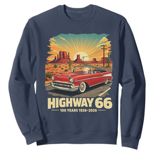 Vintage Highway 66 100th Anniversary Souvenir Sweatshirt TS14 Navy Print Your Wear