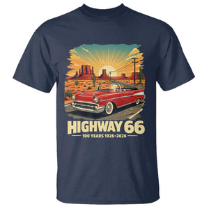 Vintage Highway 66 100th Anniversary Souvenir T Shirt TS14 Navy Print Your Wear