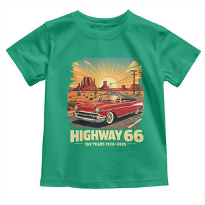 Vintage Highway 66 100th Anniversary Souvenir Toddler T Shirt TS14 Irish Green Print Your Wear
