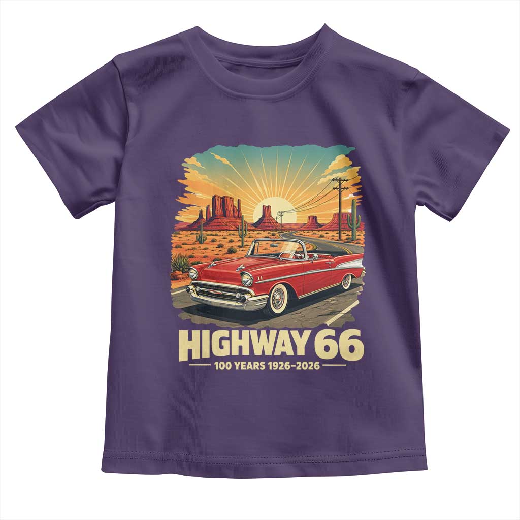 Vintage Highway 66 100th Anniversary Souvenir Toddler T Shirt TS14 Purple Print Your Wear