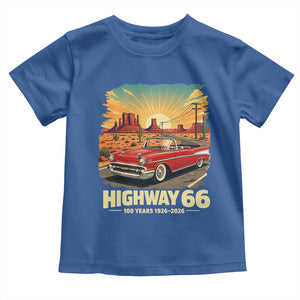 Vintage Highway 66 100th Anniversary Souvenir Toddler T Shirt TS14 Royal Blue Print Your Wear