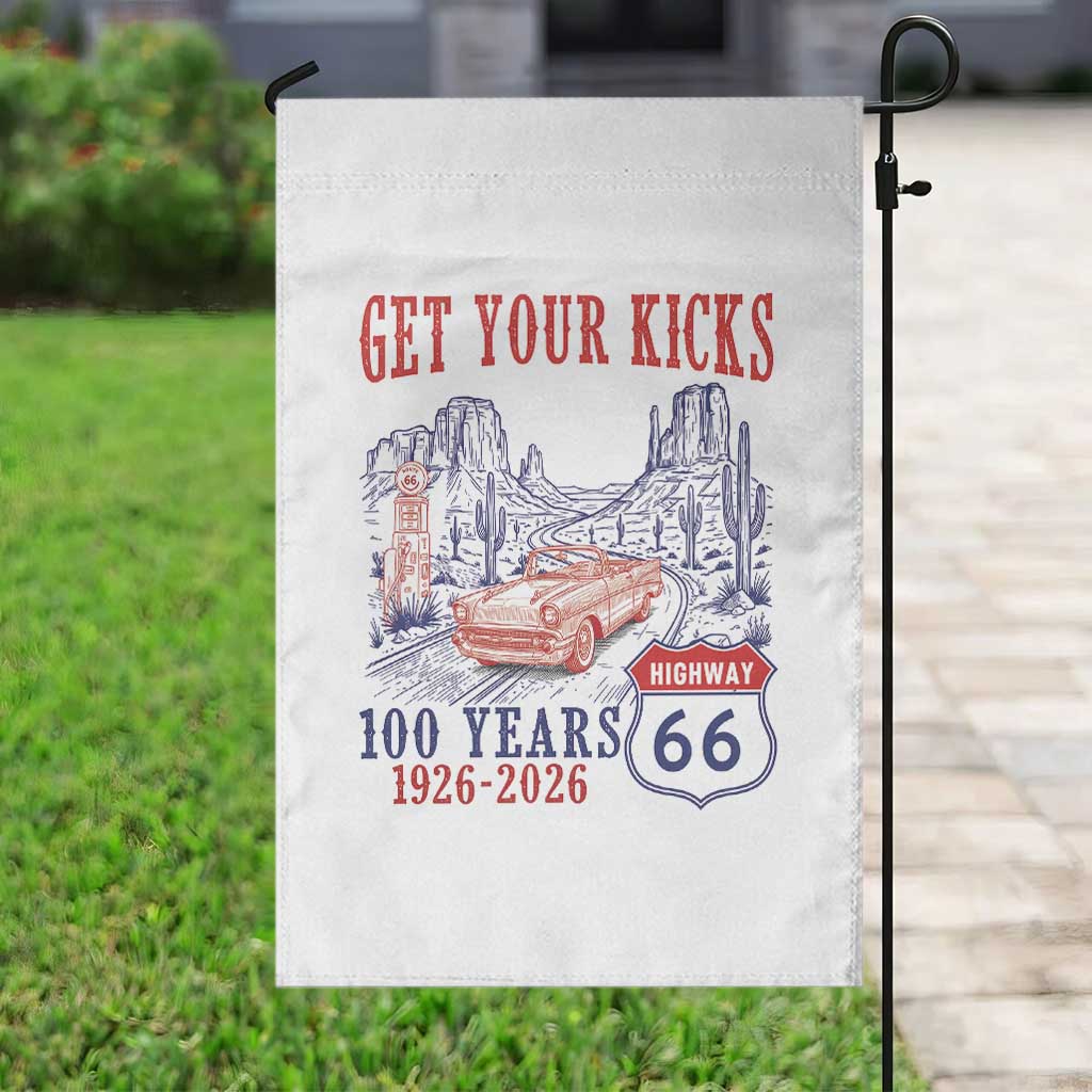 Highway 66 Get Your Kicks Centennial Road Trip 1926-2026 Garden Flag TS14 Print Your Wear