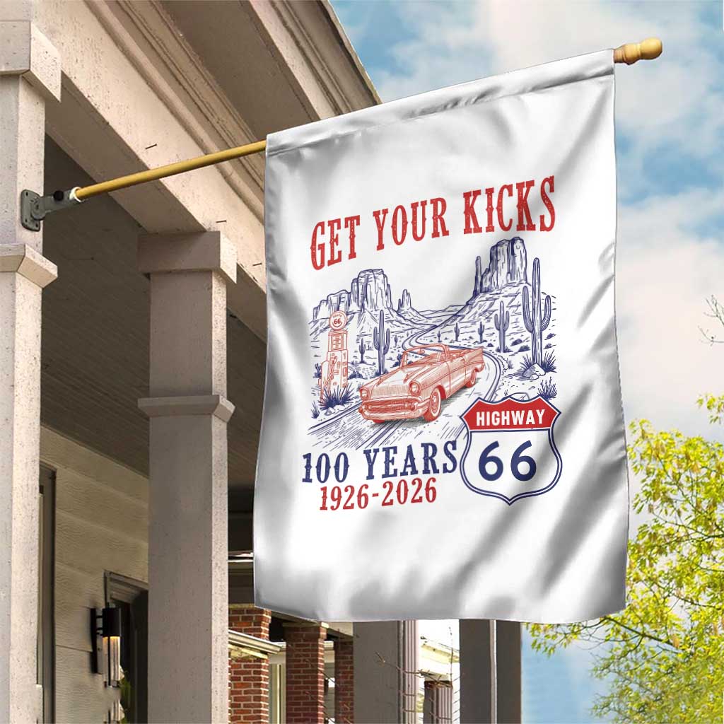 Highway 66 Get Your Kicks Centennial Road Trip 1926-2026 Garden Flag TS14 Print Your Wear