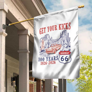 Highway 66 Get Your Kicks Centennial Road Trip 1926-2026 Garden Flag TS14 Print Your Wear