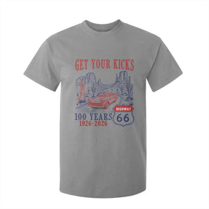 Highway 66 Get Your Kicks Centennial Road Trip 1926-2026 T Shirt For Kid TS14 Sport Gray Print Your Wear