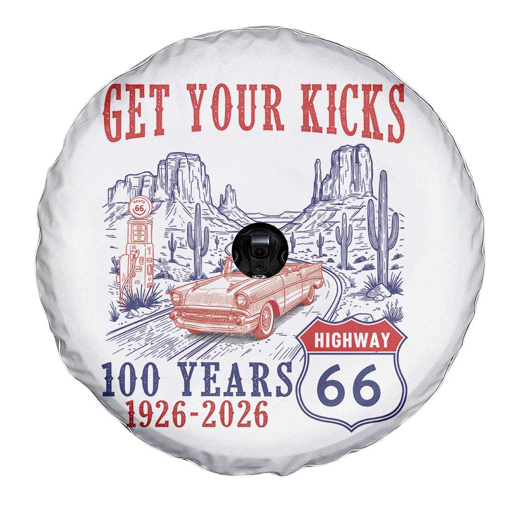 Highway 66 Get Your Kicks Centennial Road Trip 1926-2026 Spare Tire Cover TS14 Print Your Wear