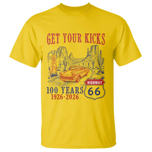 Highway 66 Get Your Kicks Centennial Road Trip 1926-2026 T Shirt TS14 Daisy Print Your Wear
