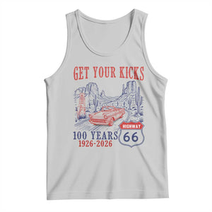 Highway 66 Get Your Kicks Centennial Road Trip 1926-2026 Tank Top TS14 Ash Print Your Wear