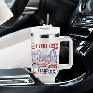 Highway 66 Get Your Kicks Centennial Road Trip 1926-2026 Tumbler With Handle TS14 Print Your Wear