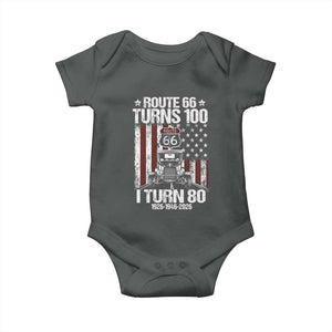 Route Highway 66 Turns 100 I Turn 80 Baby Onesie Vintage 1946 America Road Sign America Antique Car Lover 80th Birthday Gift