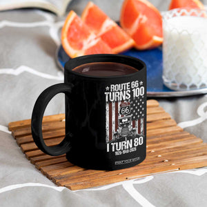 Route Highway 66 Turns 100 I Turn 80 Coffee Mug Vintage 1946 America Road Sign America Antique Car Lover 80th Birthday Gift