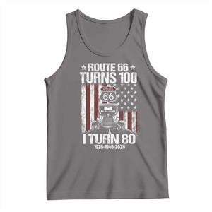 Route Highway 66 Turns 100 I Turn 80 Tank Top Vintage 1946 America Road Sign America Antique Car Lover 80th Birthday Gift