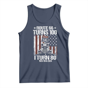 Route Highway 66 Turns 100 I Turn 80 Tank Top Vintage 1946 America Road Sign America Antique Car Lover 80th Birthday Gift